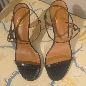 Animal Print Black Strappy Heels From Nordstom.